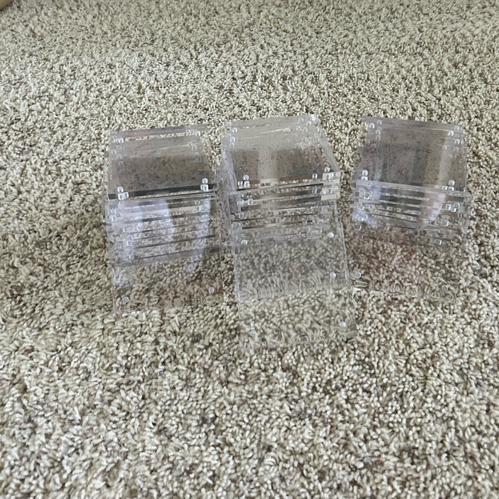 4"x4" Clear Magnetic Acrylic 2 Sided Picture Frame - 3/4" Thickness- USED ONCE